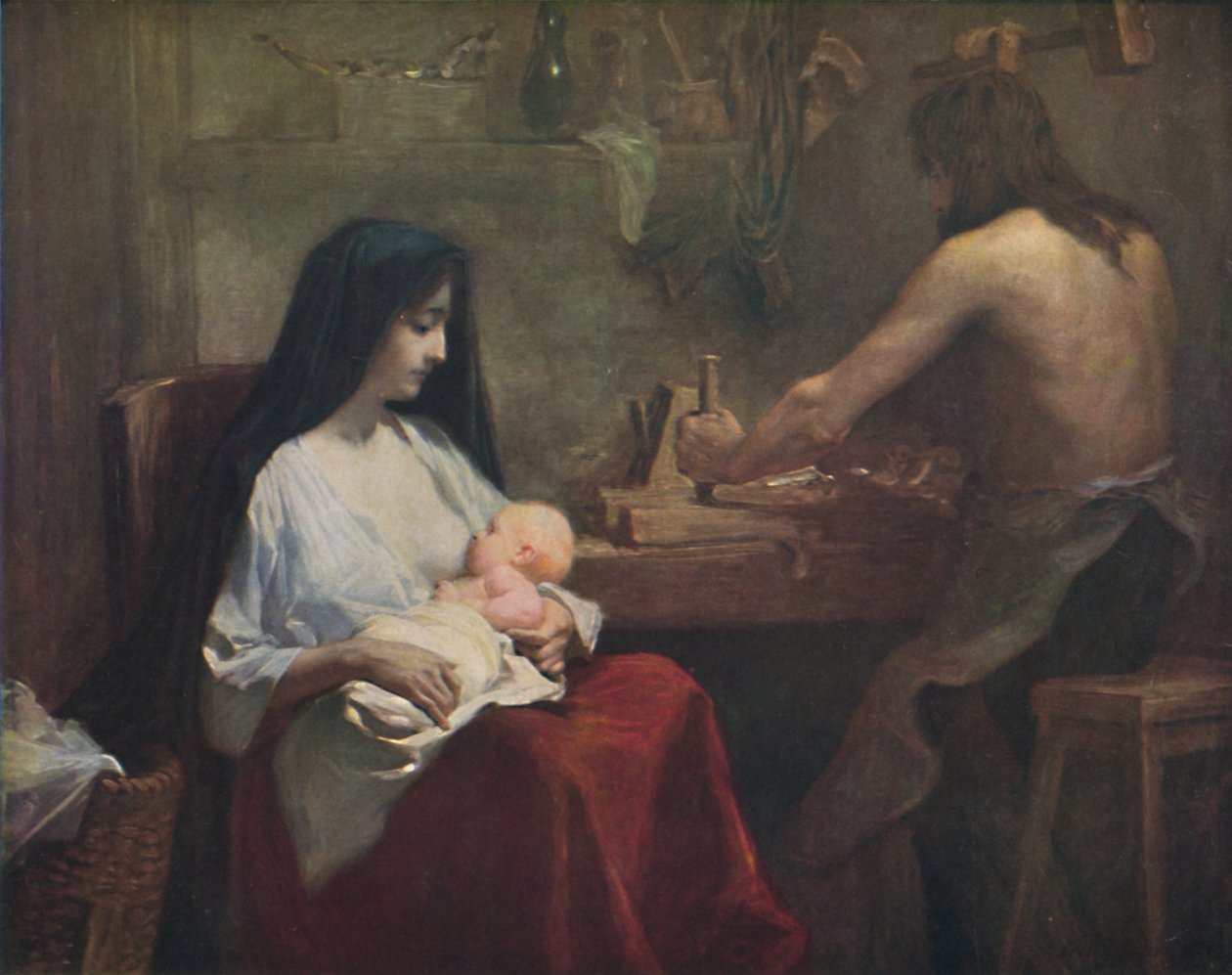 द होली फैमिली, c1888, 1914। द्वारा विली मार्टेंस
