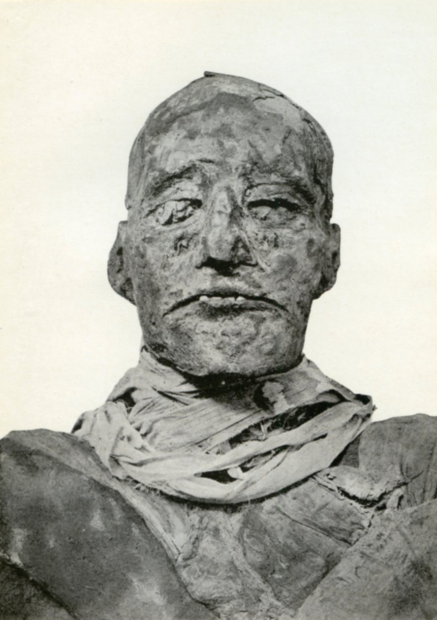 रमेस III की ममी के प्रमुख, 20 वीं राजवंश के प्राचीन मिस्र के फिरौन, c1156 ईसा पूर्व 1926 द्वारा विनफ्रेड मेबेल ब्रंटन