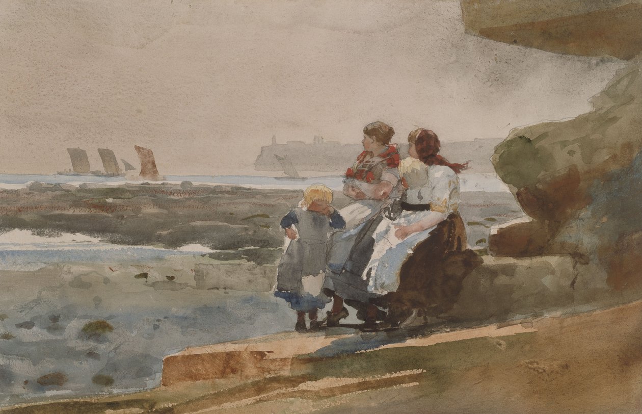 क्लिफ के तहत, Cullercoats द्वारा विंसलो होमर