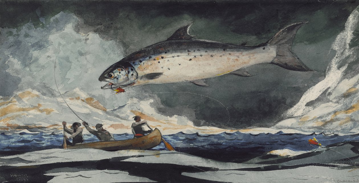 एक अच्छा पूल, Saguenay नदी, 1895 द्वारा विंसलो होमर