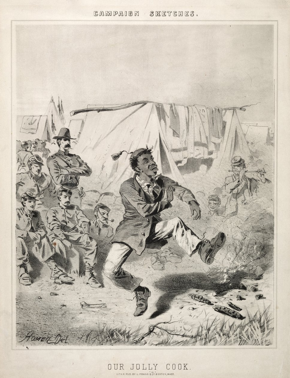 अभियान रेखाचित्र: हमारा जॉली कुक, 1863। द्वारा विंसलो होमर
