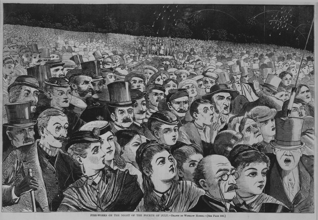 जुलाई, 1868 की रात को फायर-वर्क्स (लकड़ी की नक्काशी) द्वारा विंसलो होमर