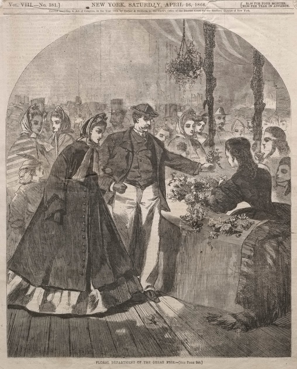 1864 के महान मेले का पुष्प विभाग। द्वारा विंसलो होमर