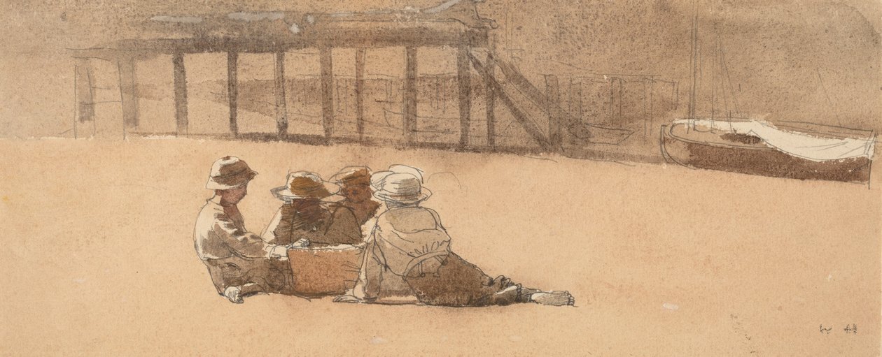 समुद्र तट पर चार लड़के, 1873। द्वारा विंसलो होमर