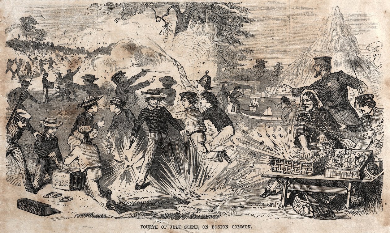 जुलाई सीन का चौथा, बोस्टन कॉमन, 1859 पर। द्वारा विंसलो होमर