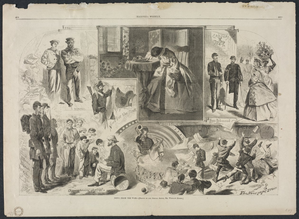 युद्ध से समाचार, 1862। द्वारा विंसलो होमर