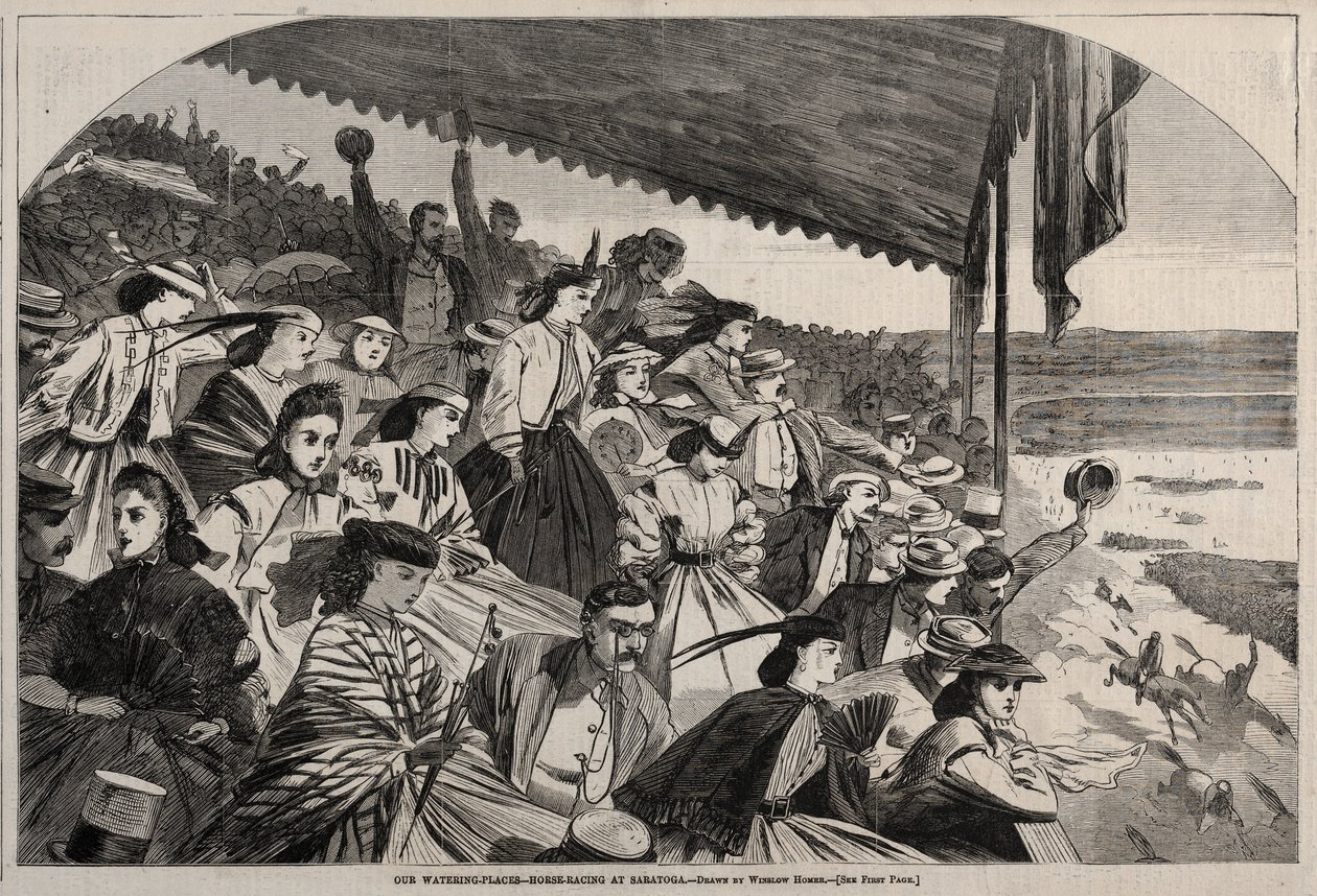 हमारे पानी के स्थान - शरतोगा, 1865 में घुड़दौड़। द्वारा विंसलो होमर
