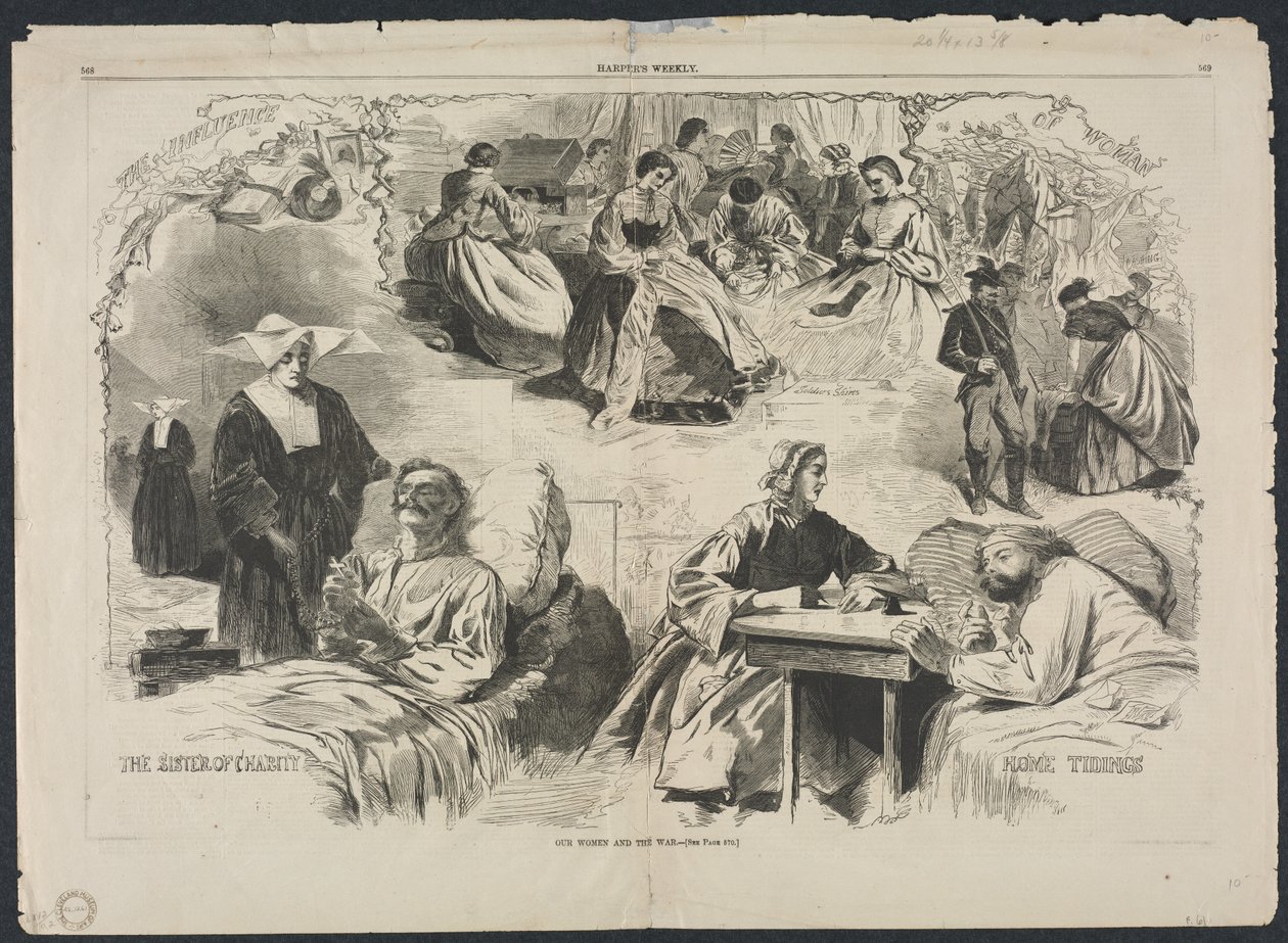 हमारी महिलाएं और युद्ध, 1862। द्वारा विंसलो होमर