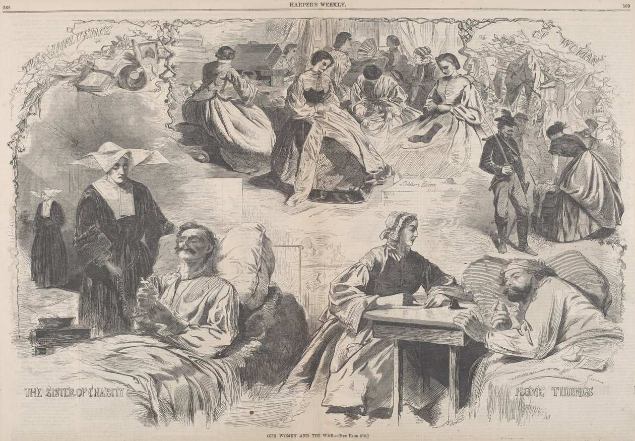 हमारी महिला और युद्ध, 1862 में प्रकाशित हुआ। द्वारा विंसलो होमर