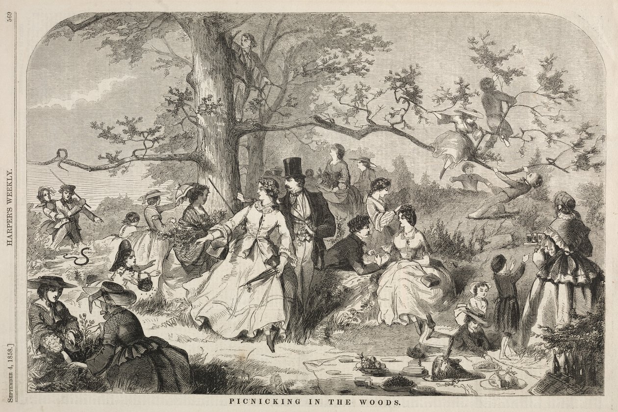 1858 में जंगल में पिकिंग। द्वारा विंसलो होमर