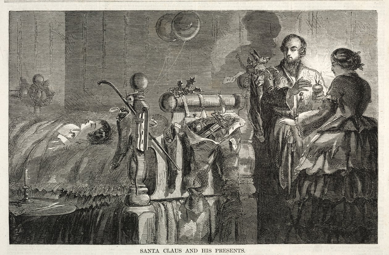 सांता क्लॉस और उनके प्रस्तुतकर्ता, 1858। द्वारा विंसलो होमर