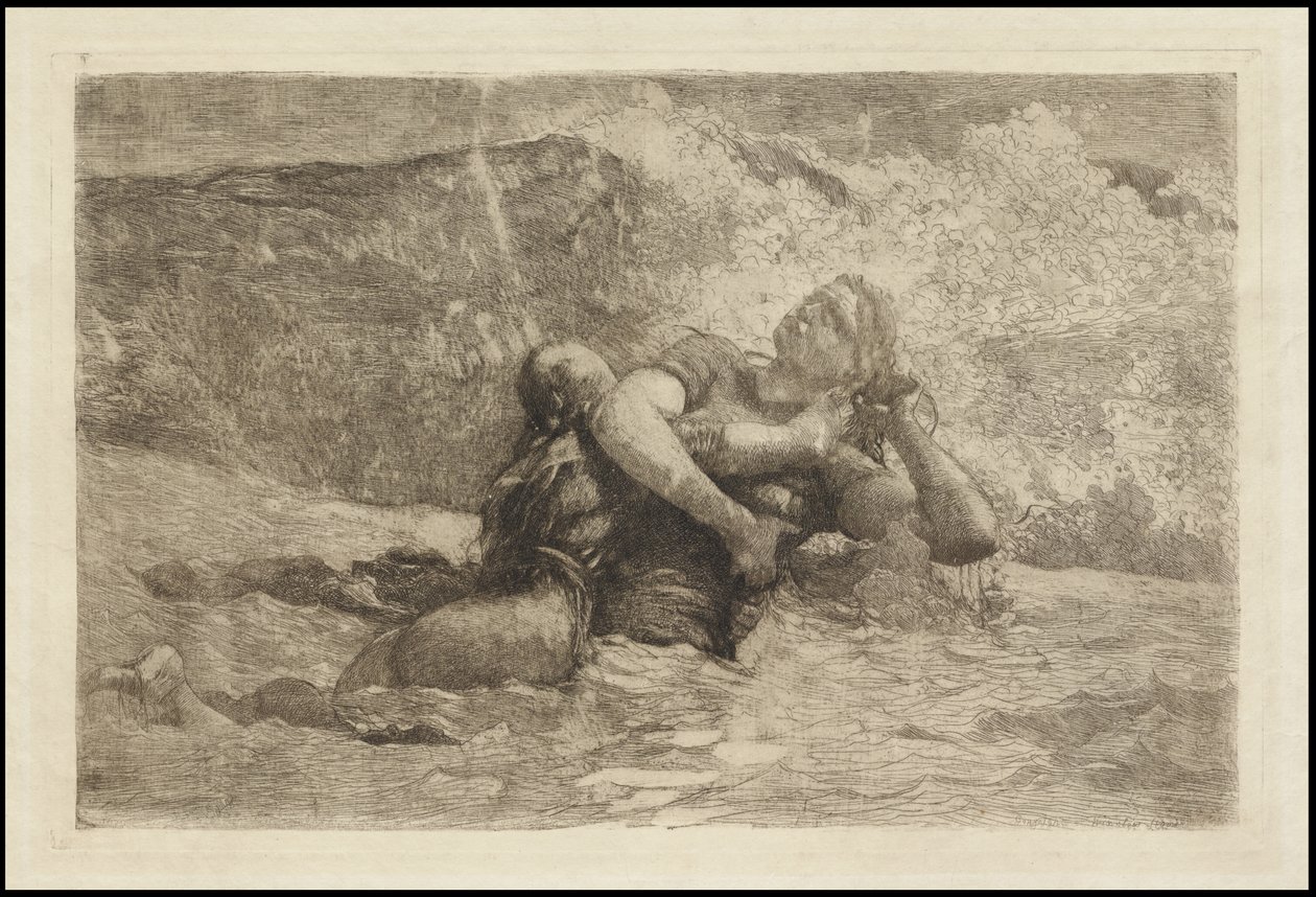 अंडरटेक के लिए अध्ययन, c.1886 द्वारा विंसलो होमर