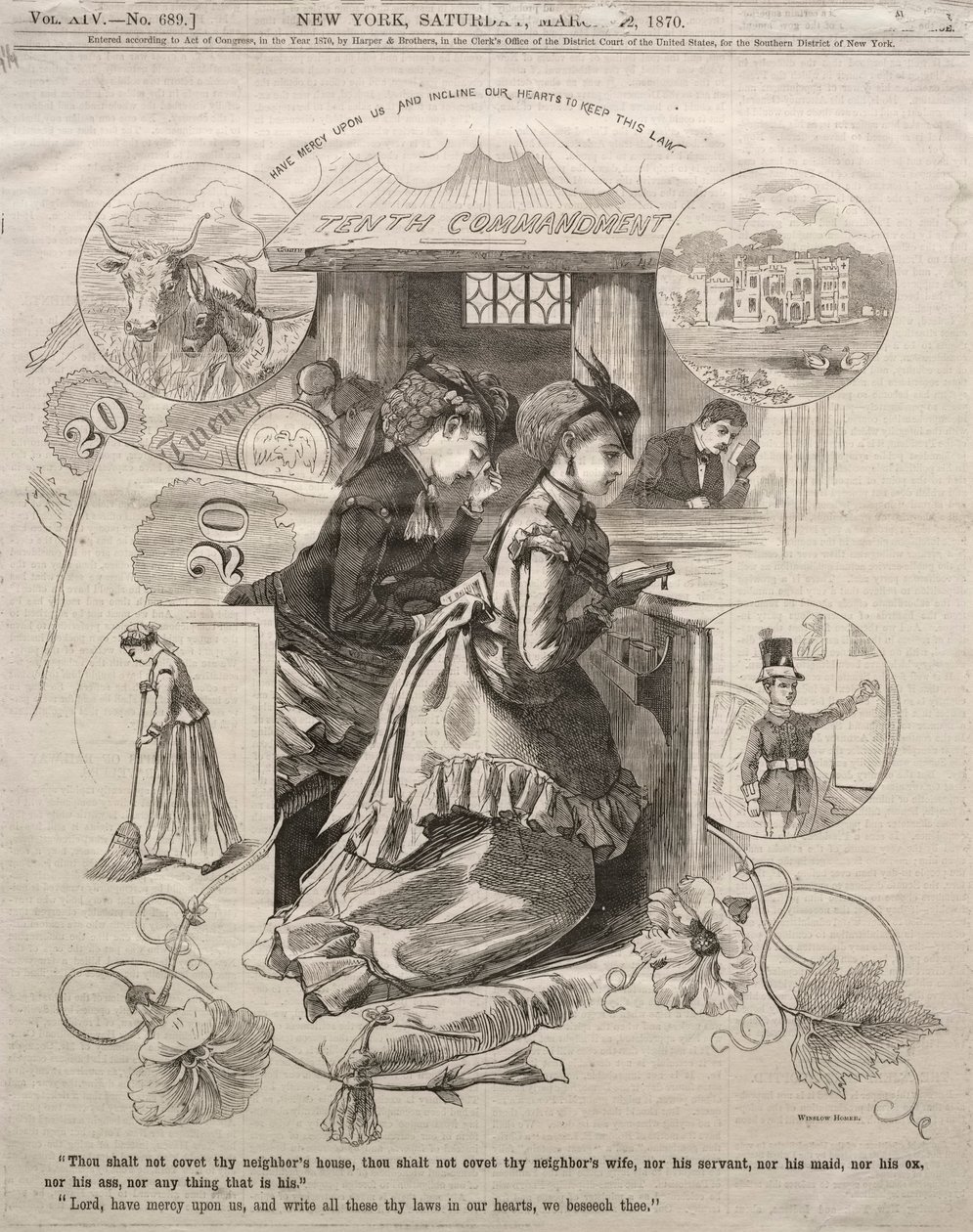 दसवीं आज्ञा, 1870। द्वारा विंसलो होमर