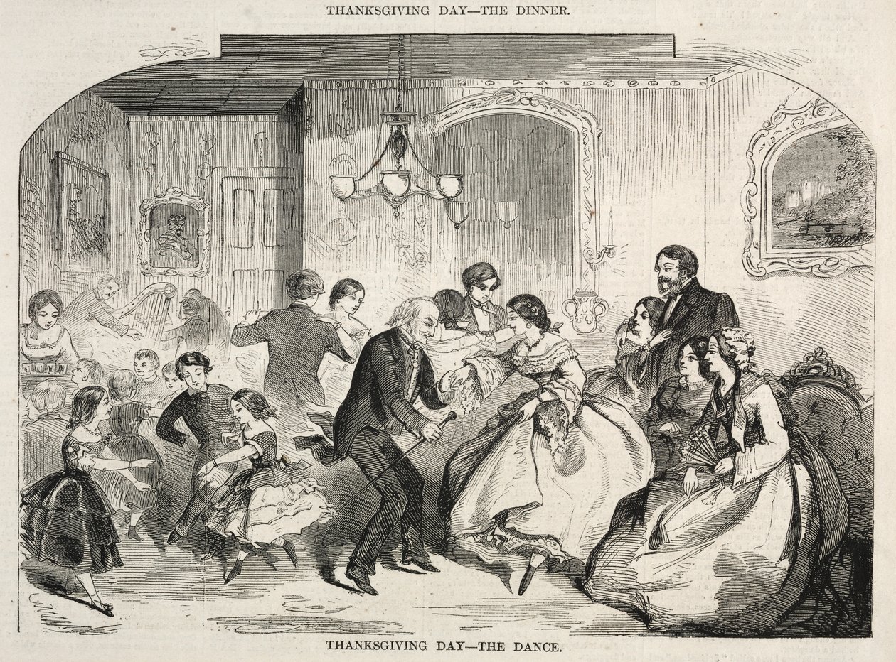 थैंक्सगिविंग डे - द डांस, 1858। द्वारा विंसलो होमर