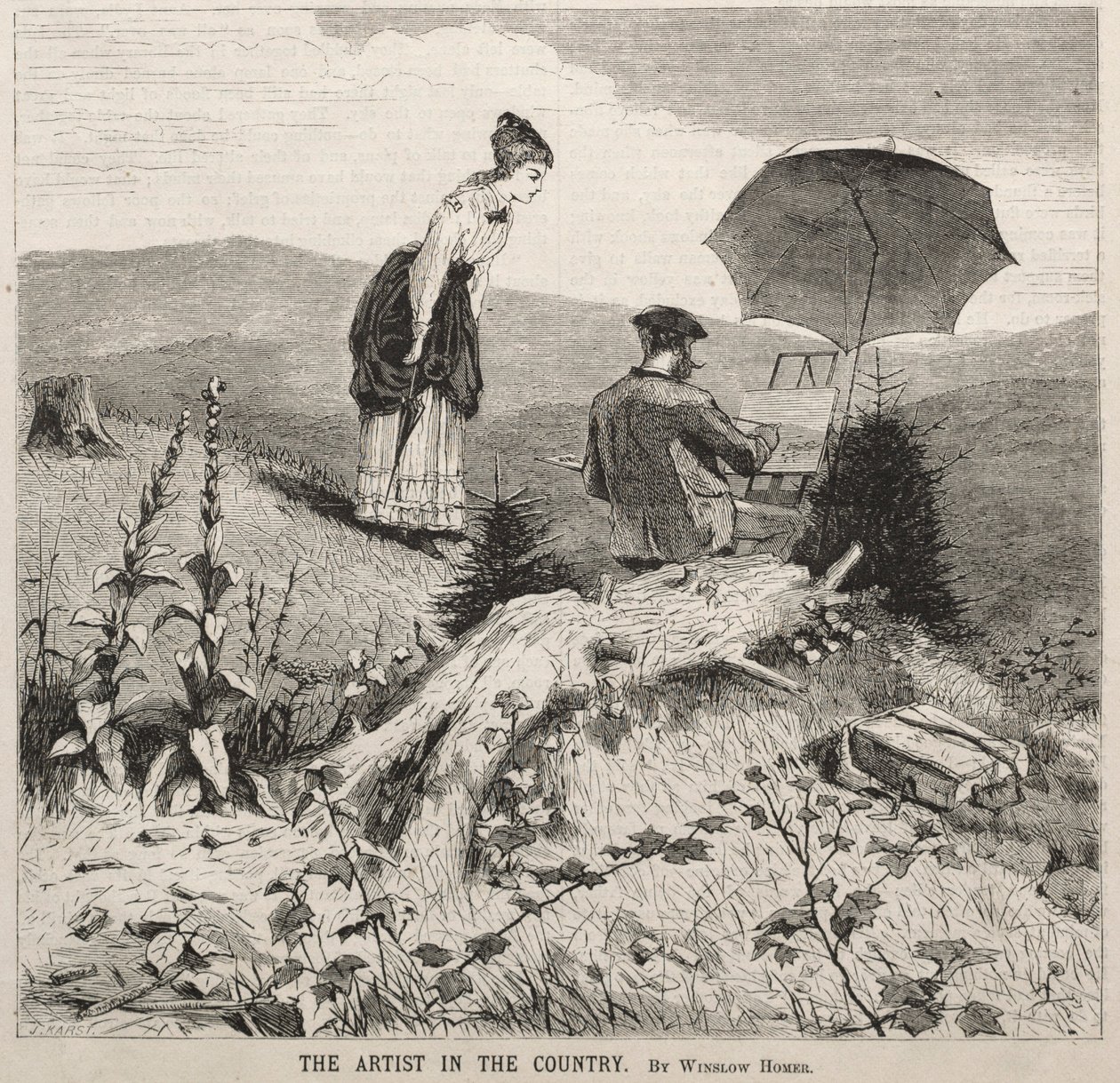देश में कलाकार, 1869। द्वारा विंसलो होमर