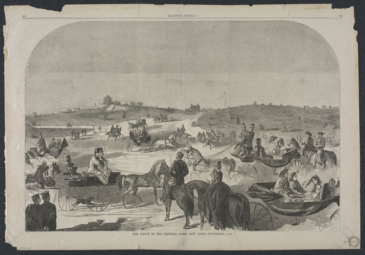 द ड्राइव इन सेंट्रल पार्क, न्यूयॉर्क, सितंबर, 1860, 1860। द्वारा विंसलो होमर