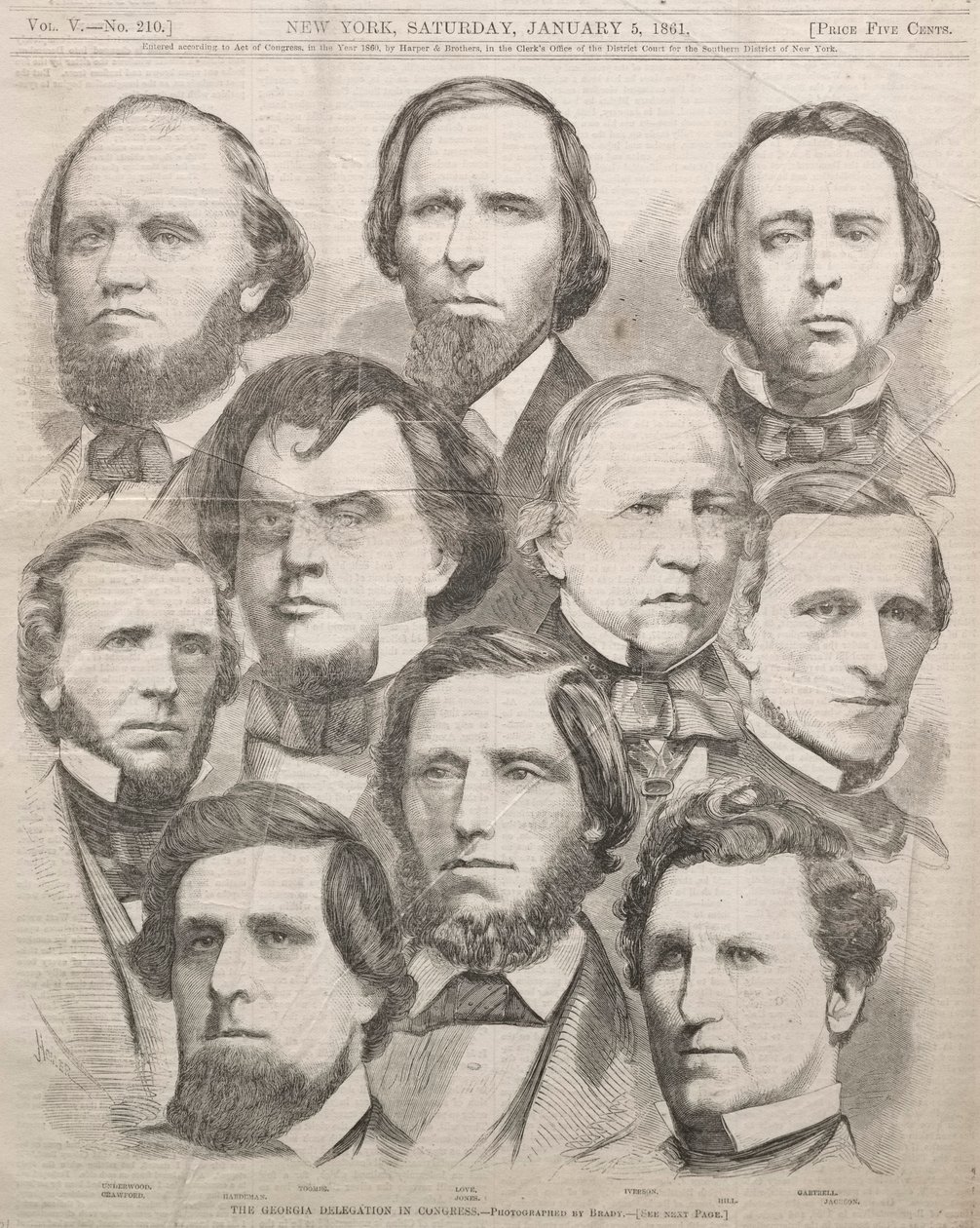 कांग्रेस में जॉर्जिया प्रतिनिधिमंडल, 1861। द्वारा विंसलो होमर