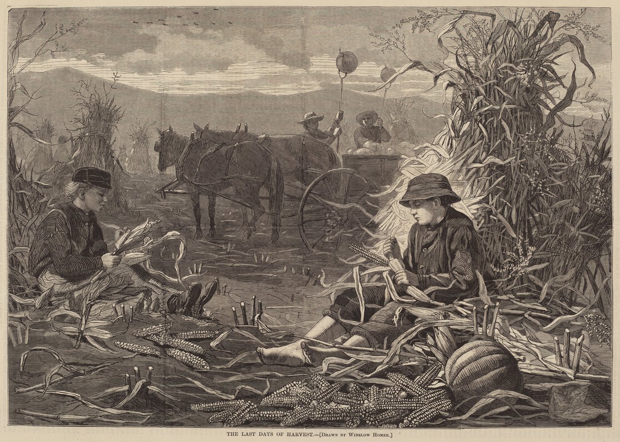 द लास्ट डेज़ ऑफ़ हार्वेस्ट, 1873 में प्रकाशित हुआ। द्वारा विंसलो होमर