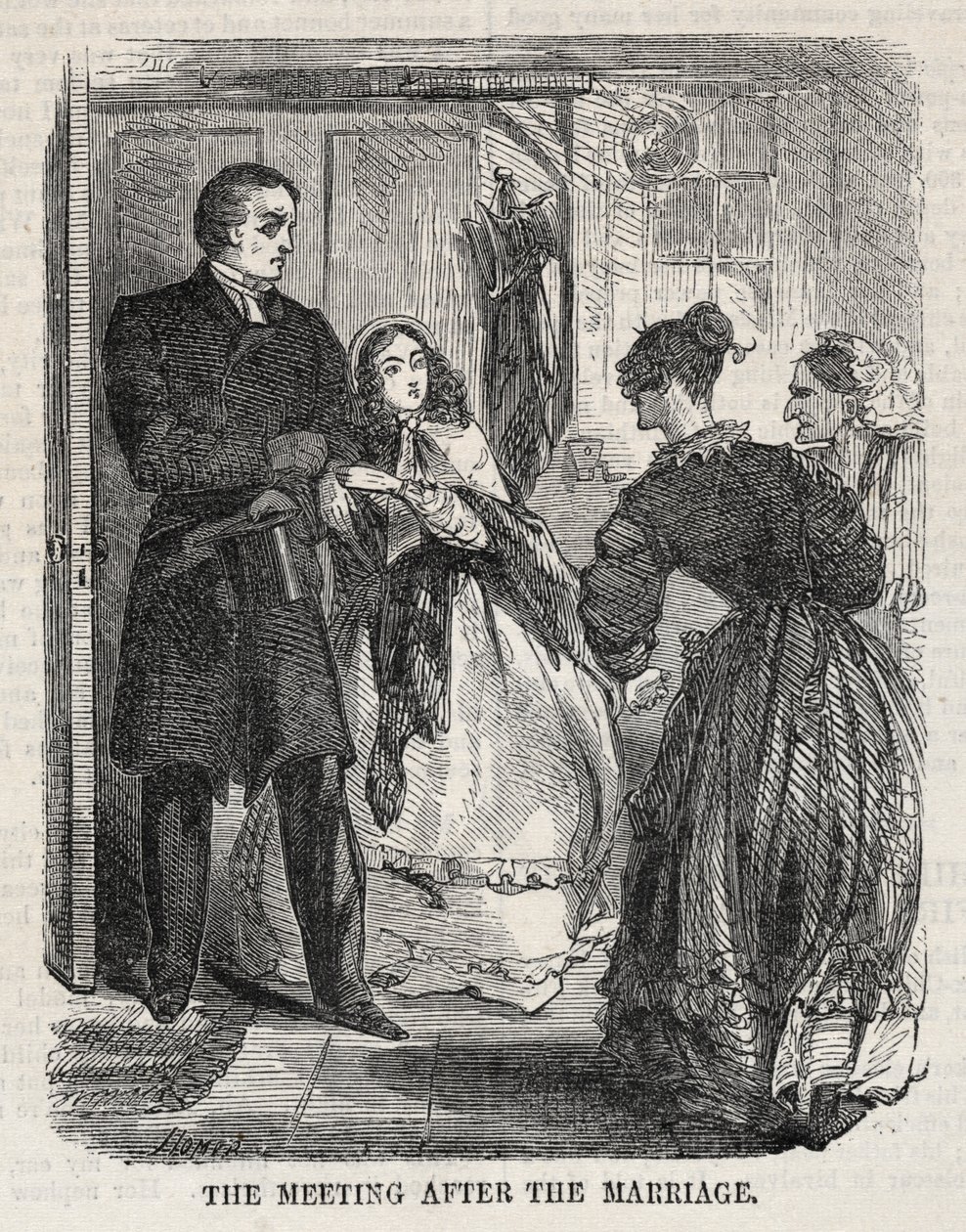 शादी के बाद की बैठक, 1860। द्वारा विंसलो होमर