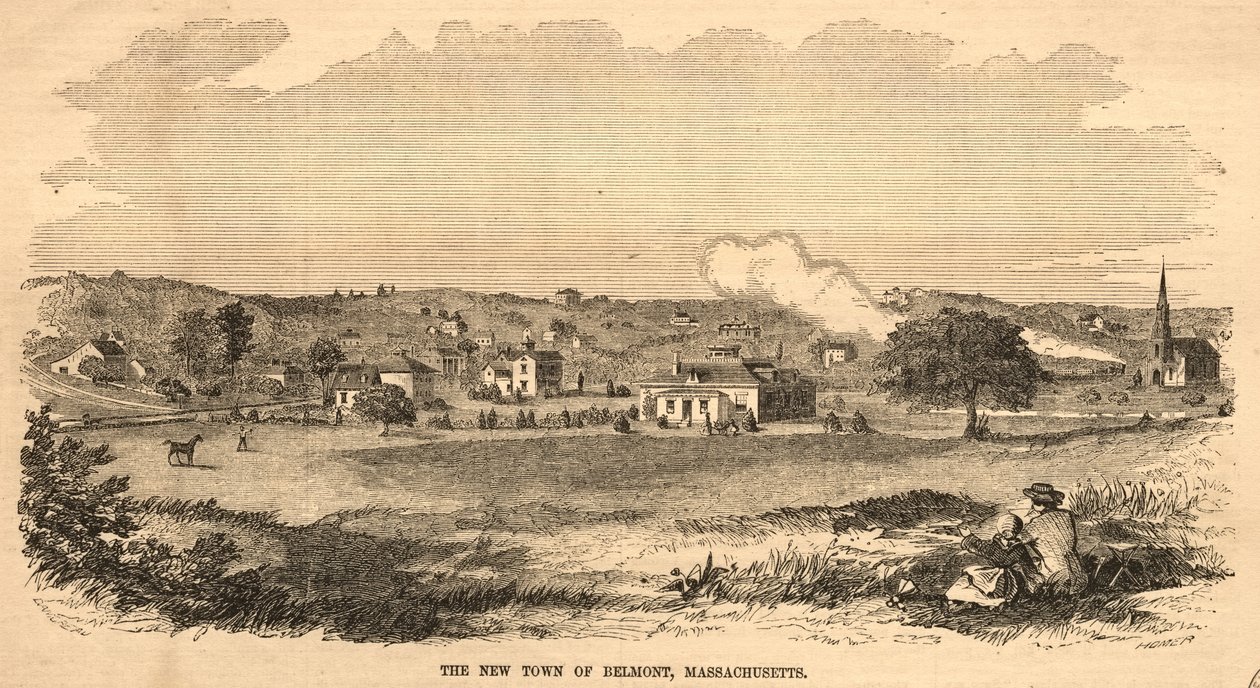 द न्यू टाउन ऑफ़ बेलमोंट, मैसाचुसेट्स, 1859। द्वारा विंसलो होमर