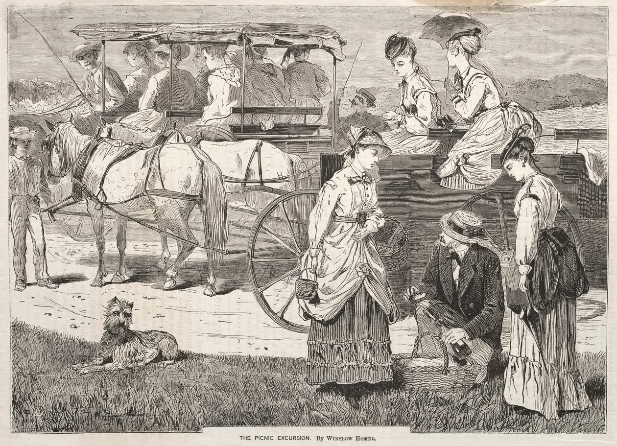 पिकनिक भ्रमण, 1869। द्वारा विंसलो होमर