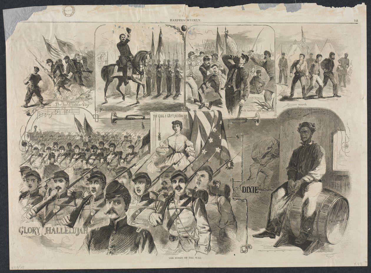 युद्ध के गीत, 1861। द्वारा विंसलो होमर