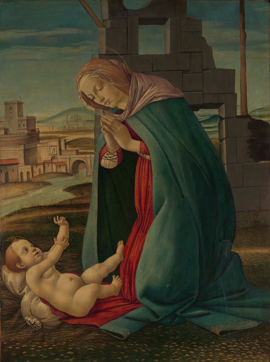जन्म, 15 वीं सदी के अंत में। द्वारा Botticelli . की कार्यशाला