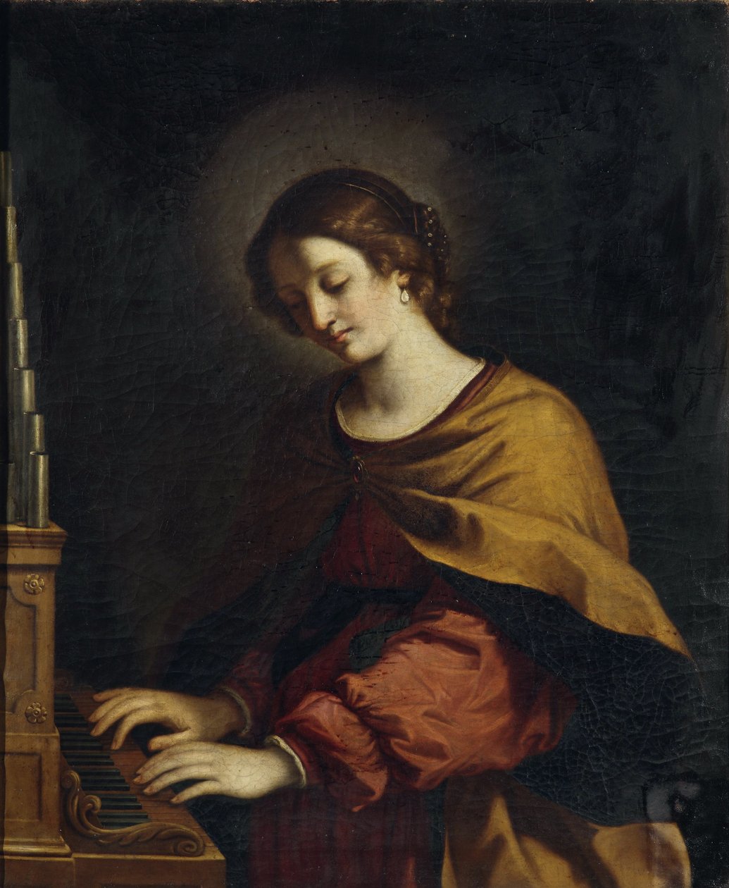 आयोजक के रूप में सेंट सेसिलिया द्वारा Guercino की कार्यशाला