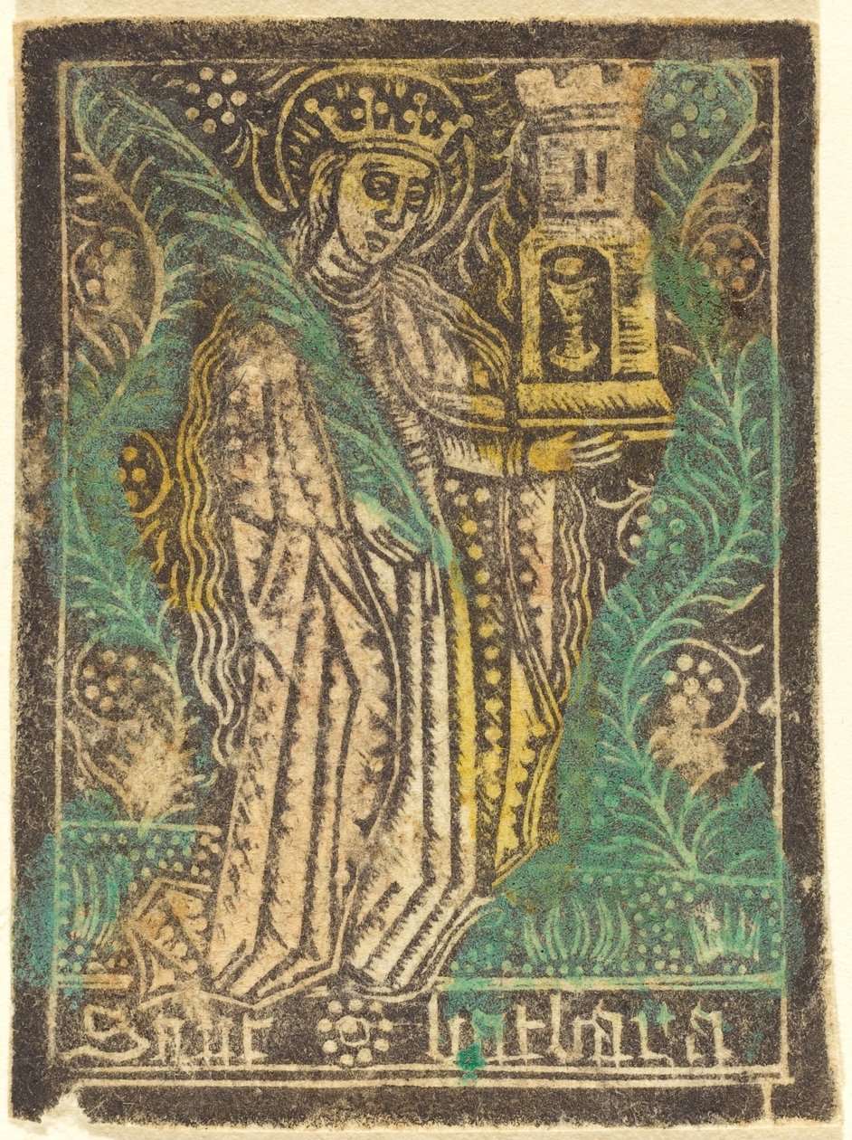 Saint Barbara द्वारा आचेन मैडोना के मास्टर की कार्यशाला