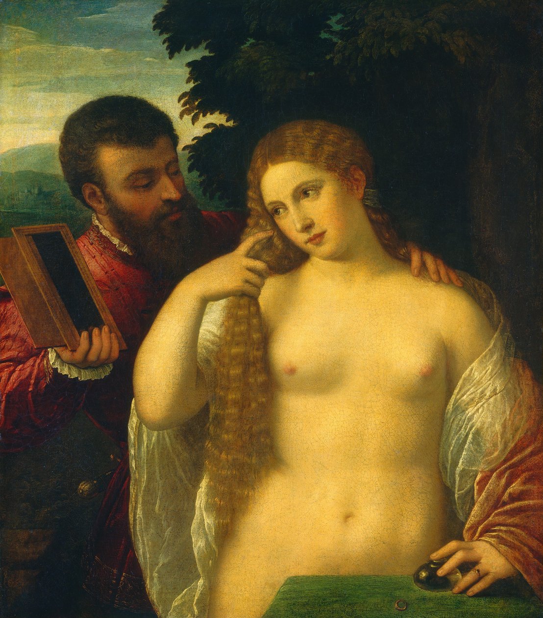 प्रेम का रूपक, सी। 15201540. द्वारा Titian . की कार्यशाला