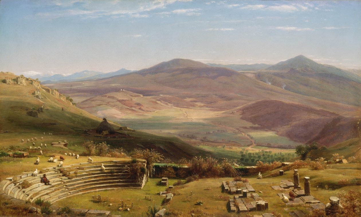 टस्कुलम और अल्बानो पर्वत का एम्फीथिएटर, रोम, 1860। द्वारा वर्थिंगटन व्हिट्रेज