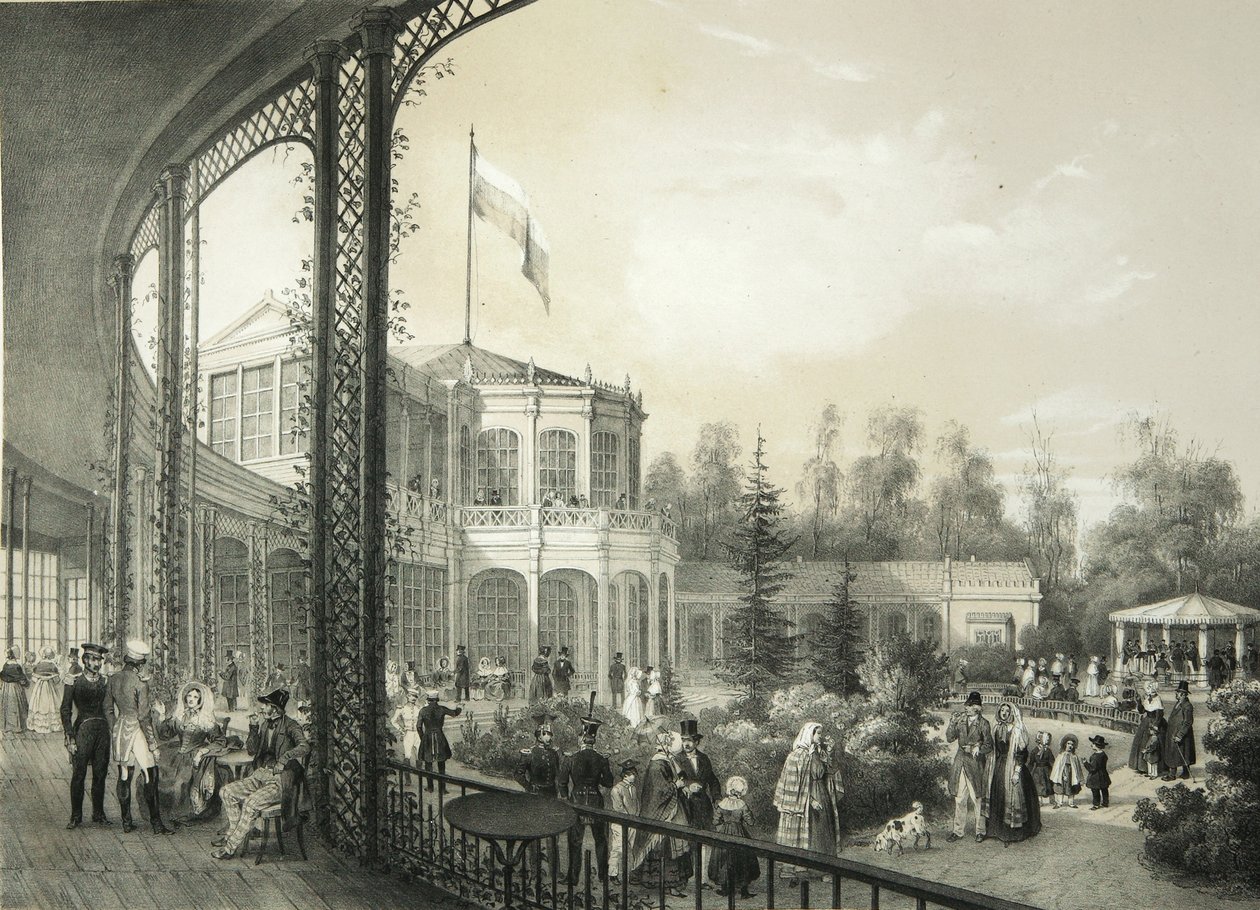 पावलोव्स्क में रेलवे स्टेशन, 1840-1850 द्वारा येगोर येगोरोविच मीयर
