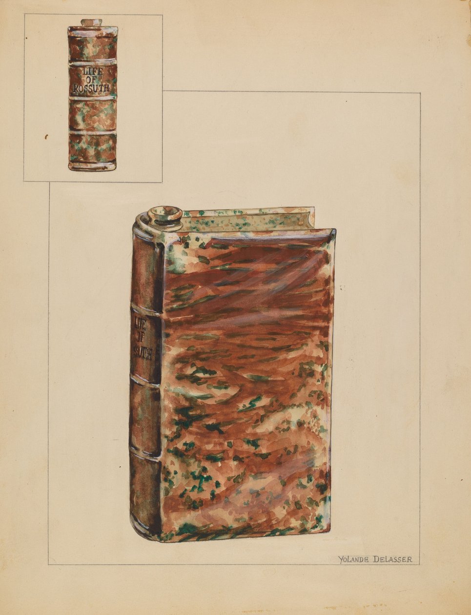 बुक बॉटल, सी. 1937. द्वारा योलांडे डेलासेर