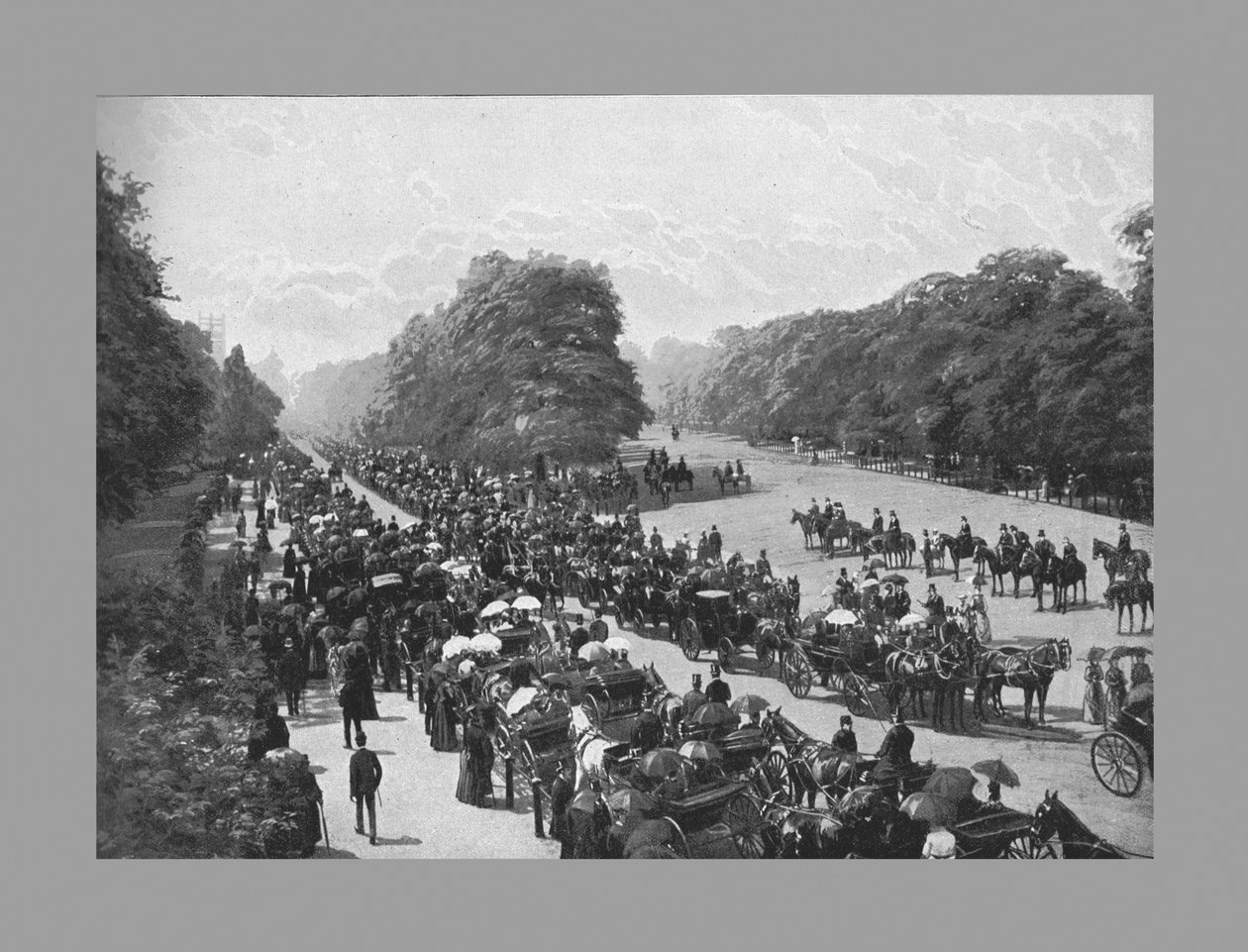 द ड्राइव एंड रोटेन रो, हाइड पार्क, c1900 द्वारा यॉर्क और बेटा