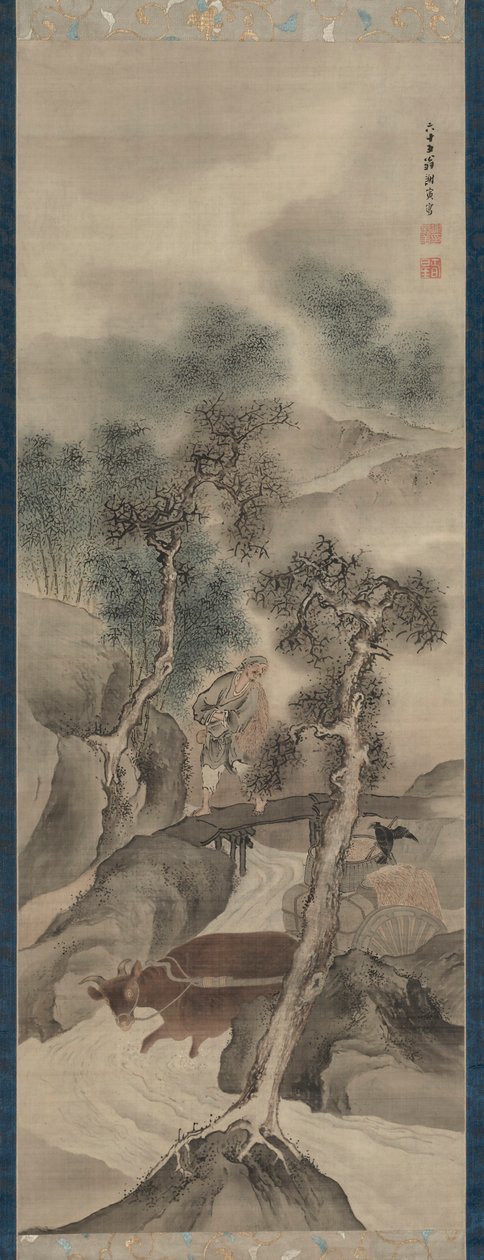 वाटर बफेलो रिटर्निंग होम, 1781। द्वारा Yosa Buson