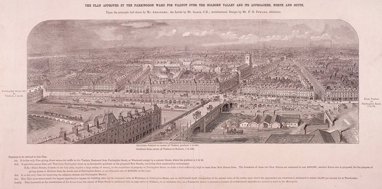 होलबॉर्न वियाडक्ट, लंदन, c1865 द्वारा युवा