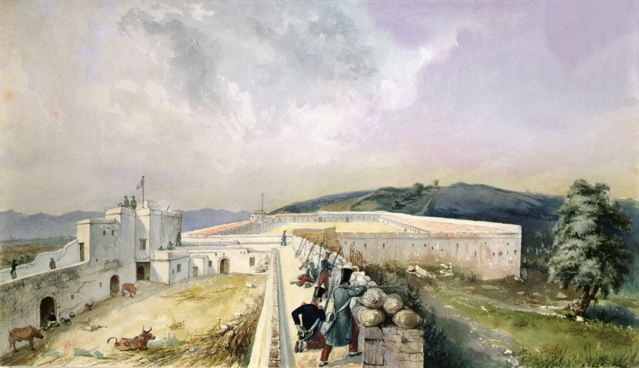 अल्जीयर्स के बाहरी इलाके में एक प्रायोगिक फार्म का दृश्य, c.1830-31 (कागज पर पानी के रंग का) द्वारा युंग युंग