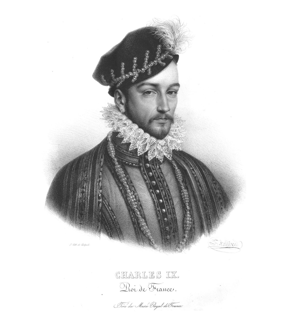 फ्रांस के राजा चार्ल्स IX, c1820s। द्वारा जेफिरिन फेलिक्स जीन मारियस बेलियार्ड