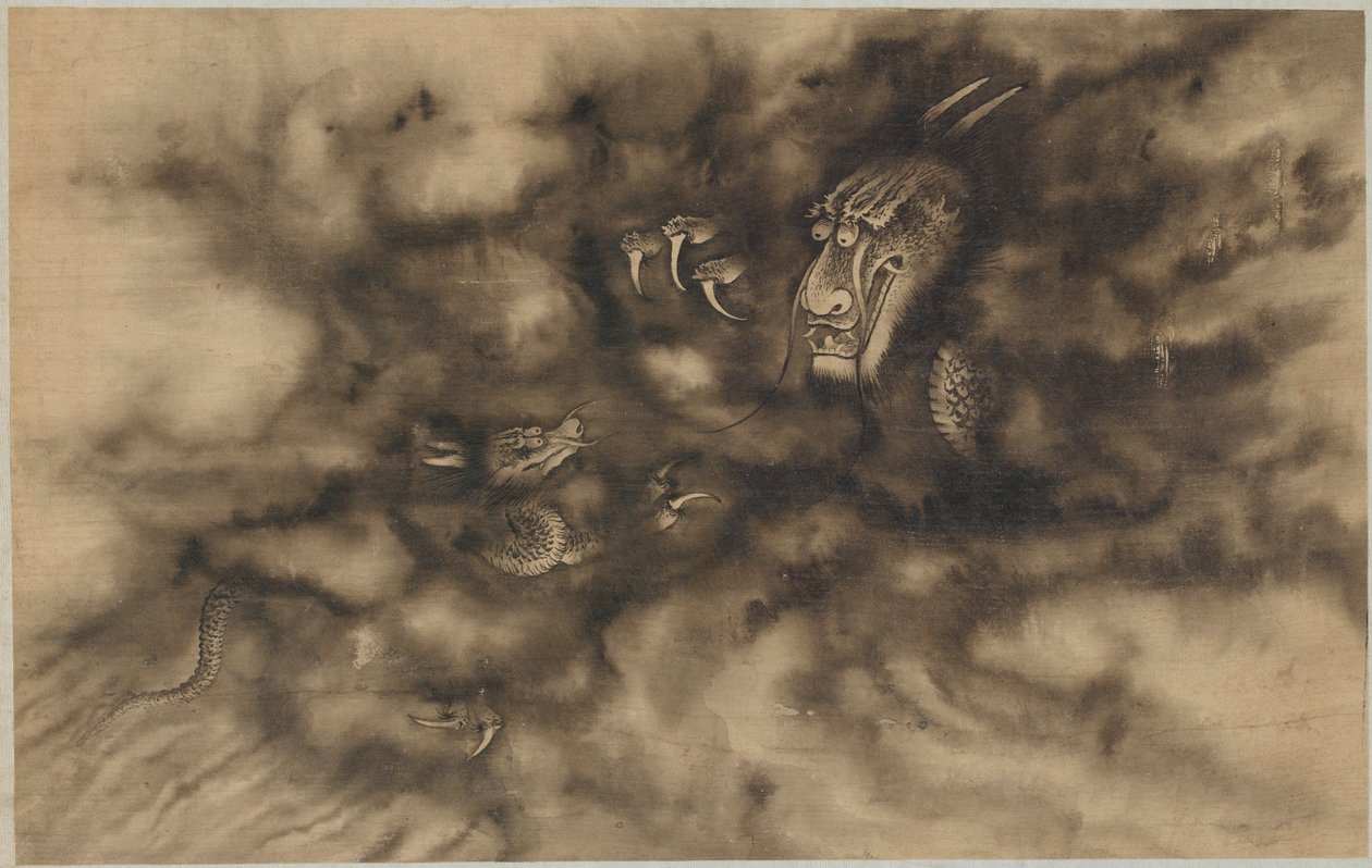 बादलों में ड्रेगन, किंग राजवंश, 1684। द्वारा झोउ ज़ुन