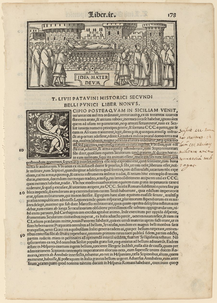 लिवियस हिस्टोरियाबम लिब्री से पृष्ठ, 1520। द्वारा ज़ोआन एंड्रिया