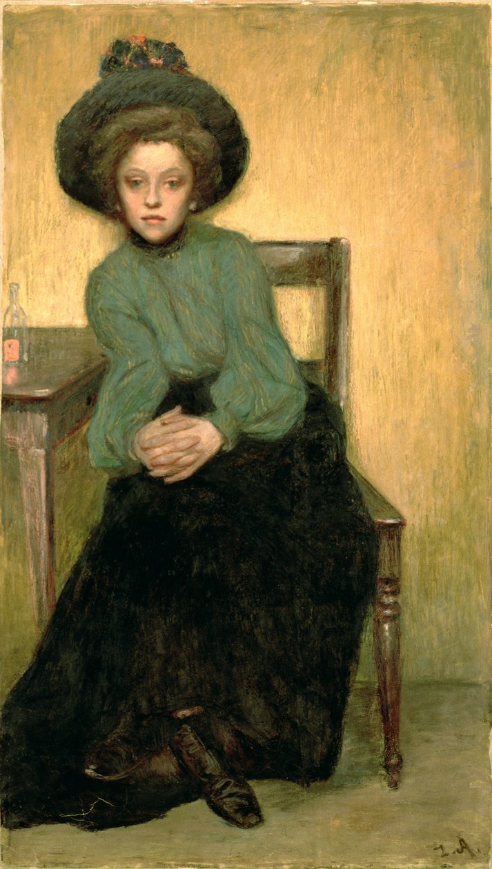 Absinthe के बाद, c.1900 (कार्डबोर्ड पर तेल) द्वारा ज़िग्मंट एंड्रीचेइज़