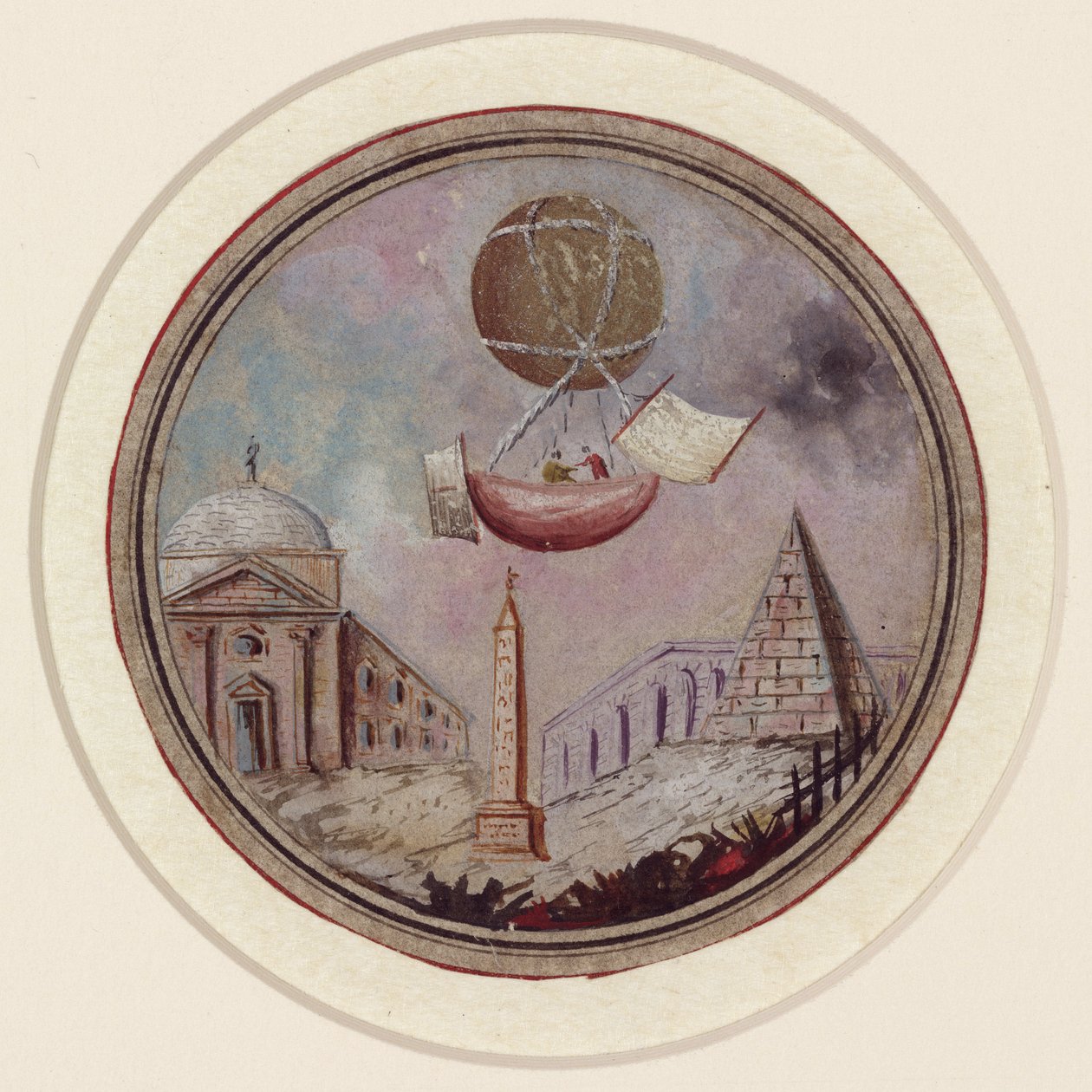 एक अर्ली बैलूनिंग डिजास्टर, c 1785 द्वारा फ्रेडरिक (एटीआर) बरनार्ड