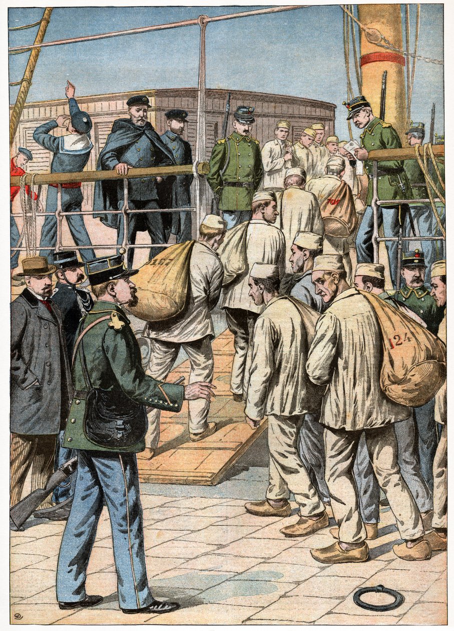 केयेन दंड कॉलोनी। 1904 (उत्कीर्णन) द्वारा . .