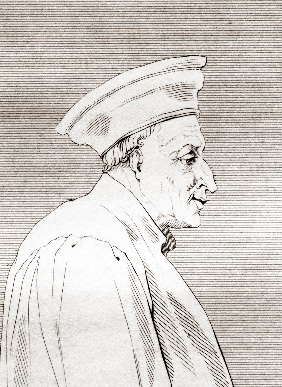 Còsimo di Giovanni degli Médici (1389 - 1464), 'द हिस्टोरिक गैलरी ऑफ़ पोर्ट्रेट्स एंड पेंटिंग्स' से मेडिसी राजनीतिक राजवंश का पहला, 1808 में प्रकाशित हुआ द्वारा फर्डिनेंड जॉर्ज वाल्डमुलर