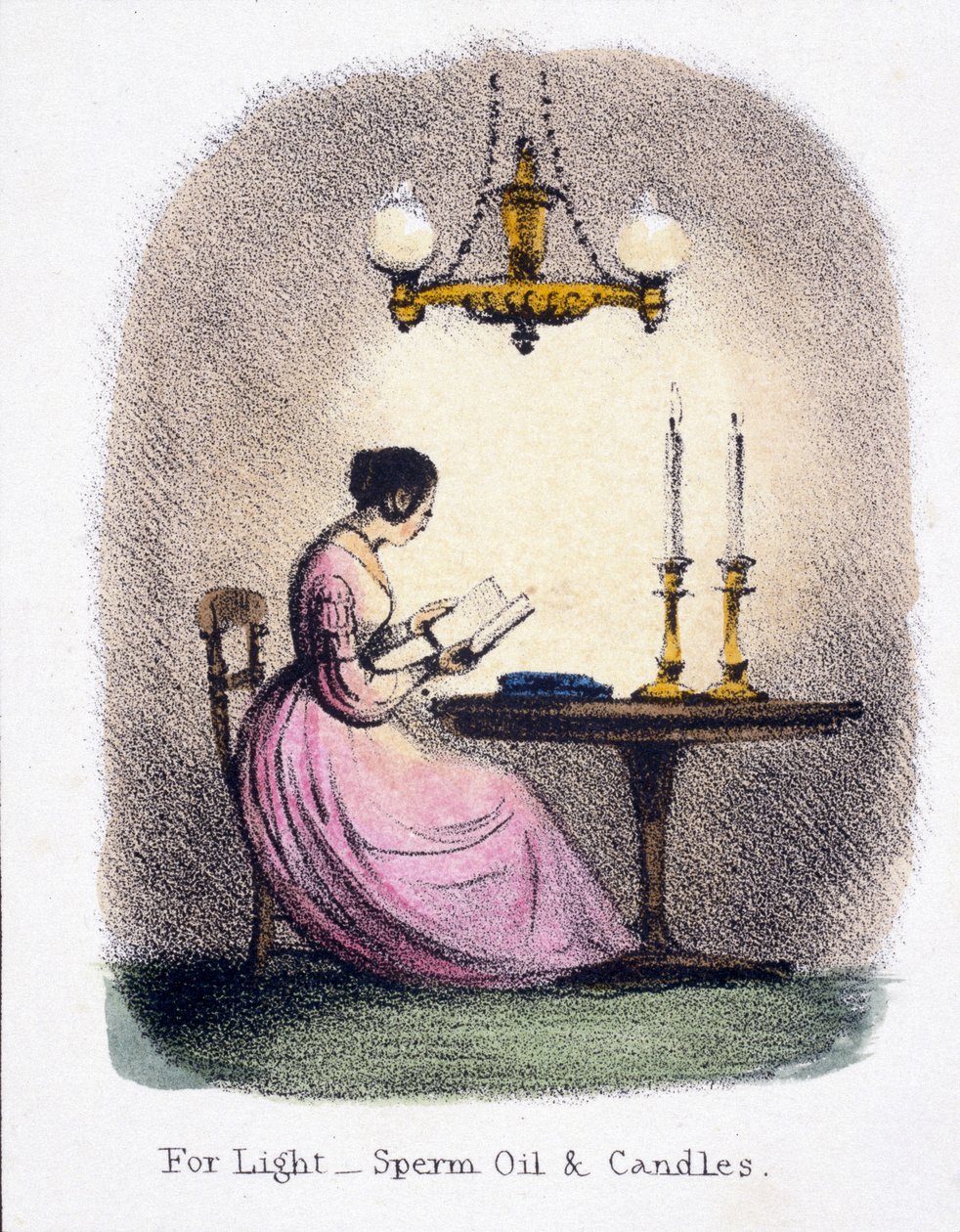 प्रकाश के लिए, शुक्राणु तेल और मोमबत्तियां', c 1845 द्वारा फ्रेडरिक (एटीआर) बरनार्ड