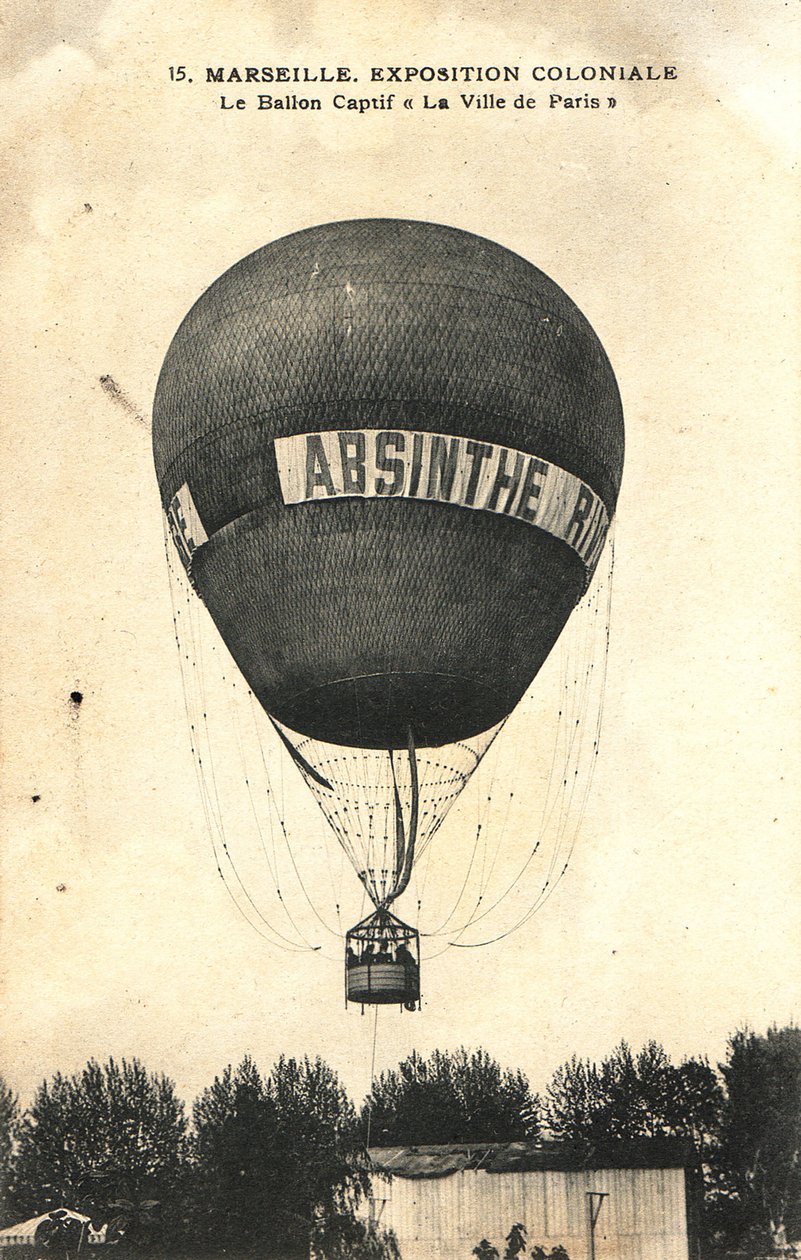 हॉट एयर बैलून विज्ञापन Absinthe Rivoire द्वारा फ्रेडरिक (एटीआर) बरनार्ड