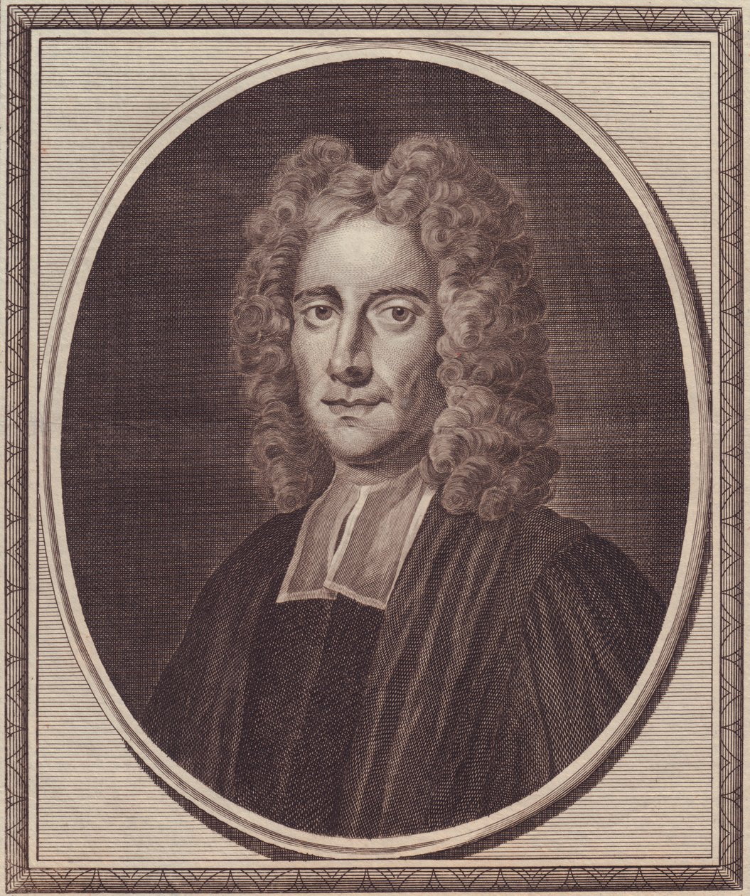 अंग्रेजी दार्शनिक सैमुअल क्लार्क (1675-1729) का पोर्ट्रेट, जॉन गोल्डर द्वारा तांबे की नक्काशी (1729-1795) गिब्सन की पेंटिंग से द्वारा सेवेरिनी सेवेरिनी