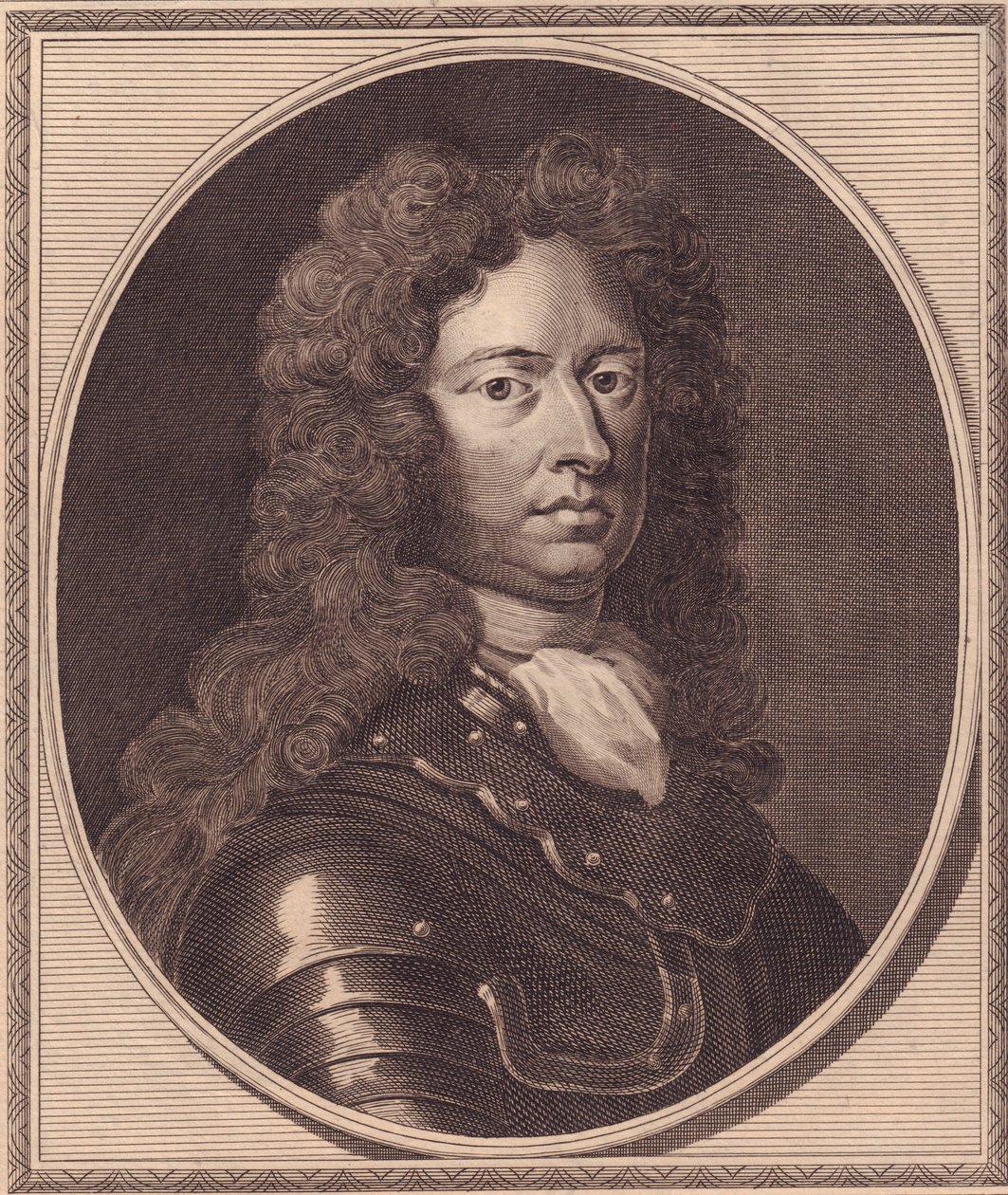 अंग्रेजी सैनिक थॉमस टॉलेमाचे का पोर्ट्रेट (लगभग 1651-1694), जॉन गोल्डर द्वारा ताम्र उत्कीर्णन (1729-1795) जी नेलर की पेंटिंग से द्वारा सेवेरिनी सेवेरिनी