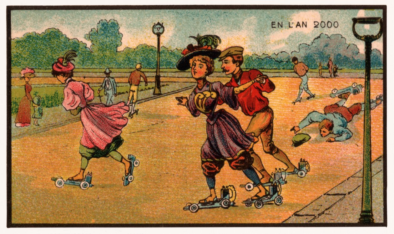 रोलर स्केट्स, c.1910 द्वारा . .