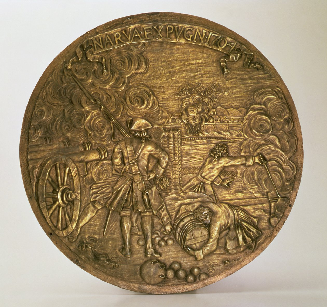 बार्टोलोमो कार्लो रास्त्रेली (1675-1744), c.1720 (कांस्य) द्वारा डिजाइन किए गए नारवा पर कब्जा, बास राहत द्वारा जॉन एर्लेंडसन